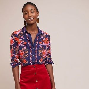 Maeve by Anthropologie - Paradigm Silk Shirt